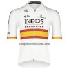 Completo Maglia + Pantaloncino con bretelle 2022 INEOS Grenadiers Campione Spagnolo Manica Corta Bianco